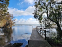 Boardwalk dock and fishing pier.