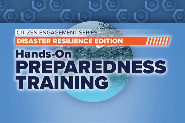 Graphic that reads "hands-on preparedness training"