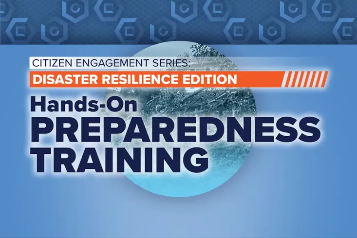 Graphic that reads "hands-on preparedness training"