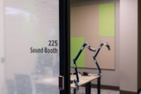The Sound Booth provides access to a soundproof, professional-grade recording space.