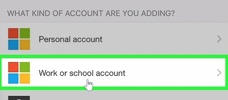What kind of account are you adding?