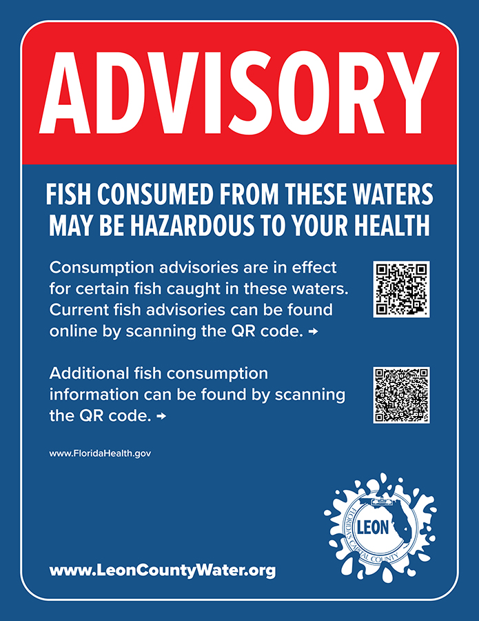 Fish advisory sign