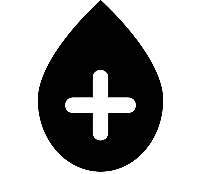 Icon of leaf with medical plus
