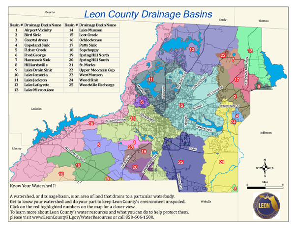 Leon County Drainage Basins Map